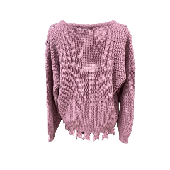 LUV NYC Purple‎ Sweater Size XL - Picture 4 of 7